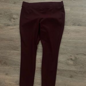 Burgundy Legging Pants
